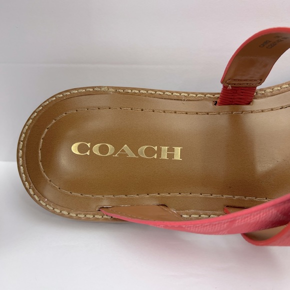 COACH, HARLAN SIG SANDALS, PINK LEMONADE, MULTI COLOR, SIZE US 9-B, EUR 39.5B - Picture 13 of 16